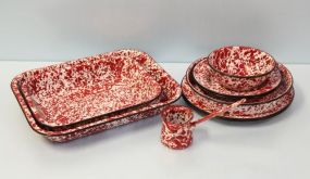 Red and White Enamelware