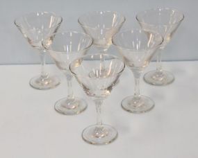 Six Martini Glasses