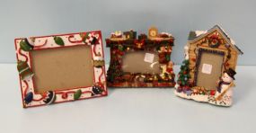Three Resin Christmas Picture Frames