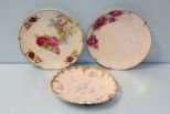 Three Small Hand Painted Plates