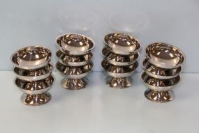 Twelve Silverplate Sherbets 