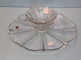 Mikasa Tray & Glass Mayonnaise Bowl