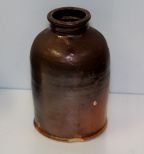 Two Tone Brown Crock Jar