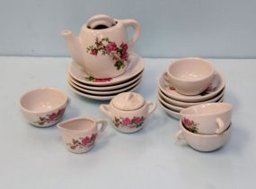 Miniature Child's Rose Tea Set