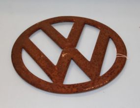 Round Metal VW Sign