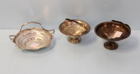 Three Small Weighted Sterling Baskets