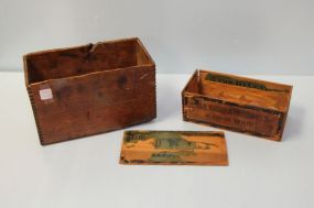 Whittemore's Shoe Polish Wood Box & Arrowheads