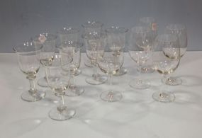 Set of Eight Tea Glasses & Five Water Glasses