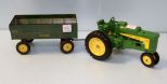 Small John Deere tractor and wagon