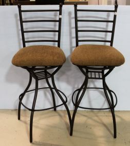 Pair of Modern Metal Bar Stools