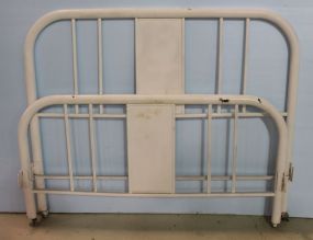 Full Size White Iron Bed