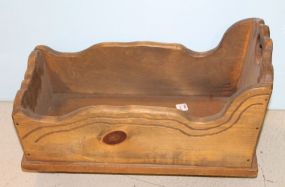 Primitive Style Pine Doll Cradle 