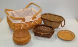 Four Wicker Baskets