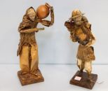 Two Mexican Paper Mache Figurines 