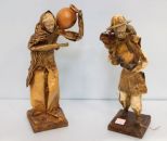 Two Mexican Paper Mache Figurines
