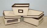 Three Fabric Storage Boxes 