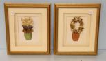 Two Framed Flower Pictures 