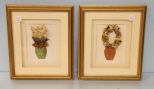 Two Framed Flower Pictures