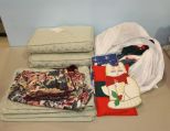 Group of Pillows, Place Mats & Linens 