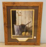 Signed Print of Granite Ware & Apples
