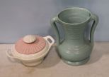 Pottery Vase & Covered Vegetable 