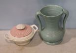 Pottery Vase & Covered Vegetable