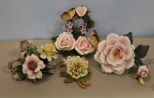Four Porcelain Flower Figures
