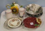 Ceramic Apple Dish, Bowl, Salt/Pepper & Teapot
