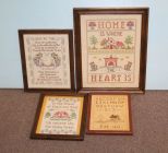 Four Framed Needle Works 