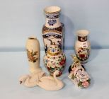 Oriental Vases, Porcelain Geese & Basket