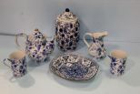Collection of Blue and White Pottery