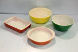 Colored Pyrex Mixing Bowls 