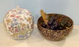 Stained Glass Mosaic Bowl & Oriental Jar
