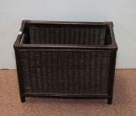 Black Wicker Magazine Rack