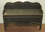 Antique Painted Wall Bench 