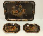 Tin Oriental Wall Hanging Trays 