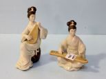 Oriental Musical Lady Porcelain Figurines 