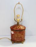 Hand Painted Oriental Porcelain Lamp