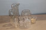 Group of Etched & Pressed Glass