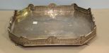 Large Ornate Silverplate Footed Serving Tray
