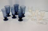 Six Blue Glasses and 5 Clear Glasses