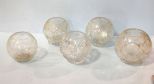 Four Etched Glass Bowls