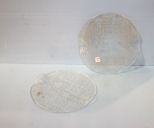 Pair of Glass Food Stands or Underplates