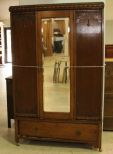 Oak English Single Door Armoire 