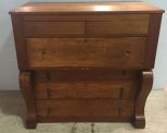 Mahogany and Cherry Six Drawer Empire Chest