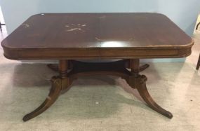 Mahogany Duncan Phyfe Trestle Base Table 