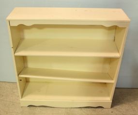 White Open Front Bookcase 