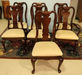 Set of Eight Mahogany Queen Anne Dining Chairs 