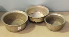 Three Metal Bowls 
