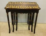 Painted Bamboo Style Nest of Tables